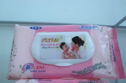 供应婴儿 成人 润肤柔湿巾 100片塑料盖装