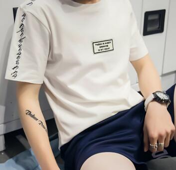 男式t恤 2017夏新款韩版潮流修身短袖男装 休闲圆领薄款衣服
