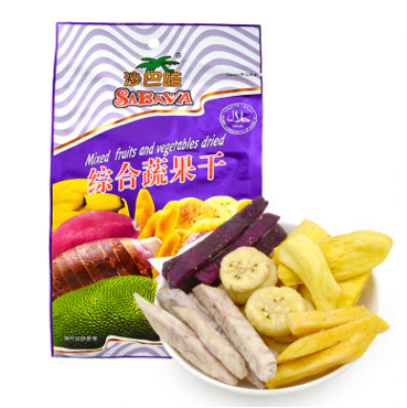 越南沙巴哇菠萝蜜干/沙巴哇综合果蔬干100g进口食品休闲零食果干