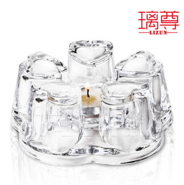 玻璃茶壶底座水晶质感玻璃心形底座 加热底座 茶壶暖茶器 温茶器