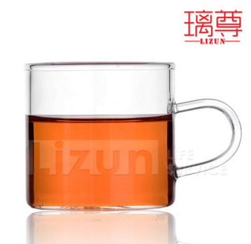 厂家批发 耐热透明杯子 花茶杯 创意简约茶具 带把玻璃杯 120ML
