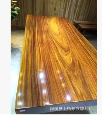 奥坎实木大板桌绿心檀菠萝格独板无拼接实惠性价比高支持尺寸定制