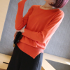 2018春季新款女装套头短款纯色圆领毛衣女韩版修身长袖打底针织衫