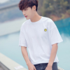 2018青少年韩版五分袖简约T恤夏季学生套头个性潮流卡通宽松T恤衫