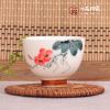 新品上市手绘陶瓷品茗杯 羊脂玉瓷日式茶杯定制广告礼品
