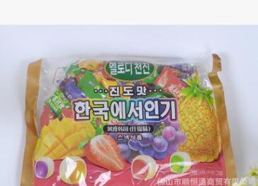 韩国进口 美乐津吉时豆糖果什锦味438g 糖果零食批发