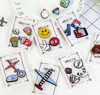 韩国创意 时尚亚克力飞机徽章胸针 卡通可爱徽章胸章领针