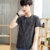 夏季新款男士短袖t恤韩版修身个性圆领潮流打底衫时尚条纹体恤衫