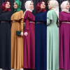 新款穆斯林长裙 斗篷大码女装 回族服饰 阿拉伯民族长袍9001现货