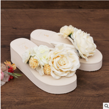 韩版新款超大花朵女式凉拖鞋批发厂家直销