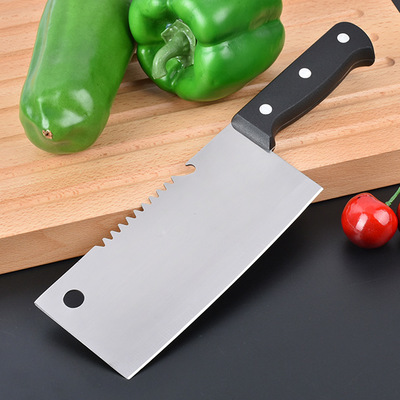 不锈钢背带牙菜刀厨房用刀切肉刀切片刀地摊菜刀微商货源厂家直销