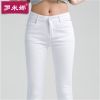 罗米娜新款韩版糖果色铅笔裤厂家批发修身显瘦弹力白色牛仔裤小脚