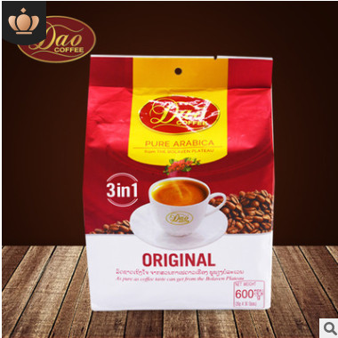 老挝Dao原装速溶三合一进口包邮红色原味咖啡600g30小条冲调饮品