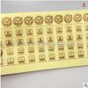 深圳供应定制 透明底金色字标签 长条封口贴纸 不干胶商标