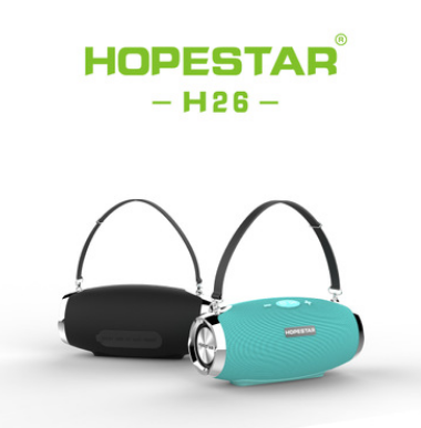 HOPESTAR-H26，工厂直销橄榄球型双喇叭2.1音效防水防尘蓝牙音箱