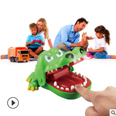 大号咬手指鳄鱼亲子游戏咬手鳄鱼儿童玩具整蛊搞笑酒吧整人玩具