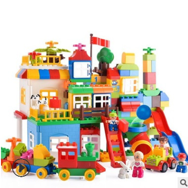 星斗城惠美 210颗粒兼容乐高式大颗粒儿童益智拼装积木玩具HM182