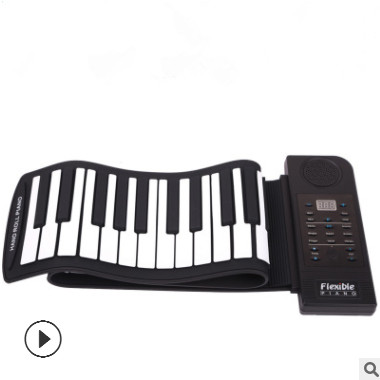 科汇兴新款61键手卷钢琴 硅胶折叠多功能PN61S手卷电子琴批发