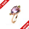 【特价】厂家直销 天然水晶 彩宝 紫水晶戒指 925银 韩版饰品