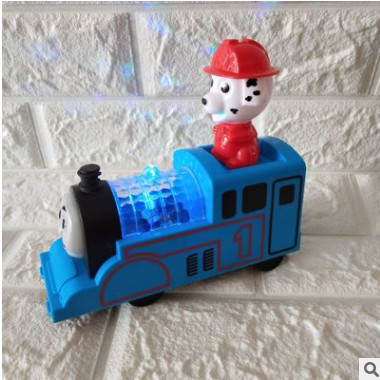 儿童玩具电动火车 带音乐带灯光万向行驶火车头 地摊夜市混批玩具