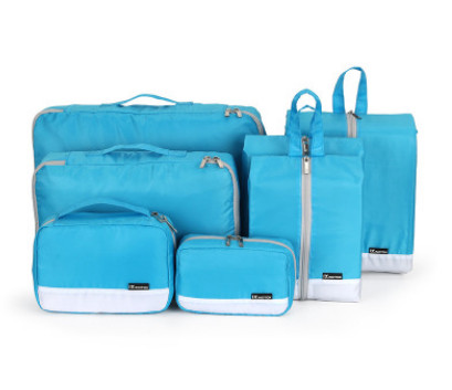 旅行收纳包套装 多功能行李箱收纳包袋7件套套装批发糖果色收纳包