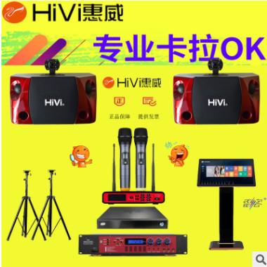 Hivi/惠威 HK100卡拉ok音箱 家庭ktv音响套装 点歌机功放话筒全套