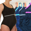 2018年新款大肚孕妇装游泳衣 多色无垫弹性大三角连体女士泳衣