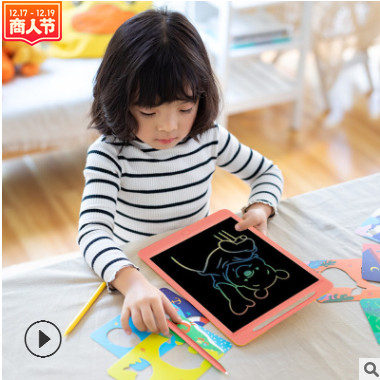 智能可充电手写板柔性电子画板写字板儿童企鹅卡通绘图留言板