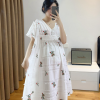 孕妇装夏季连衣裙2020中长款个性哺乳夏天裙子小碎花洋气辣妈夏装