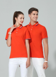 订制企业高品质翻领POLO衫 欧美男装 办公室白领夏装橙色T恤