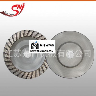 100波纹焊接金刚石磨轮 铝CW3基体高频银焊磨轮 石材抛光磨盘