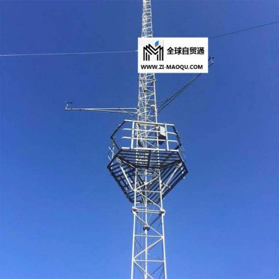 厂家直供 测风铁塔 三柱圆钢测风塔 风力测试铁塔   乾源