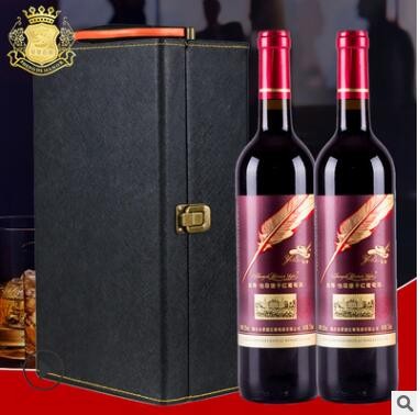 圣蒂双支红酒礼盒干红葡萄酒礼盒包装烟台厂家定制