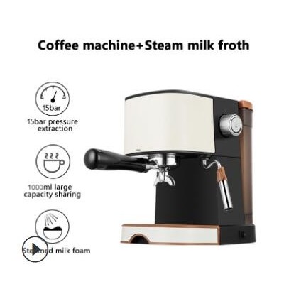 家用咖啡机意式 半自动大容量办公商用咖啡蒸汽奶泡机15bar萃取