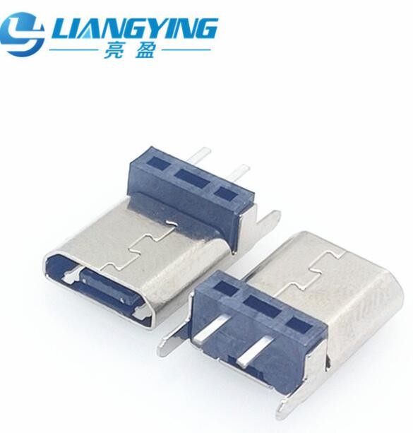 USB连接器 MICRO直插母座2P180度立式DIP H=9.3-10.0-10.5-11.5MM