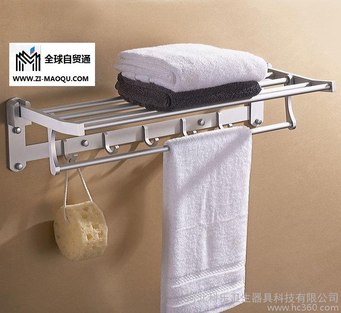 家装卫浴洁具折叠毛巾架 卫生间浴巾架置物架毛巾架