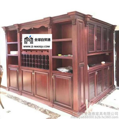 广州美迪雅 专业定制实木家具 现代简约酒柜 环保水性漆 美国红橡木