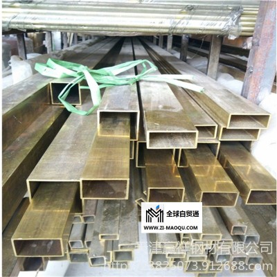 厂家供应 黄铜方管 H62H68 黄铜矩形管 异形管 切割折弯加工