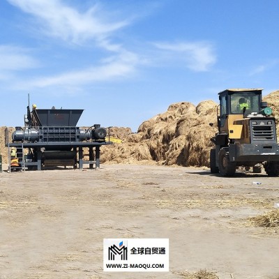 稻草秸秆处理设备 九龙机械 大型固废粉碎机 生活垃圾处理设备
