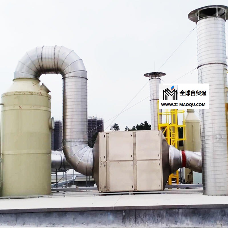 喷淋塔废气处理成套设备 填料酸雾净化塔 PP废气洗涤塔