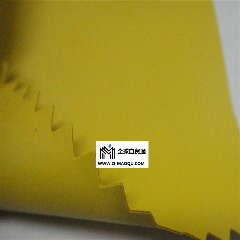 科宝达功能性面料 PVC防化服 橡胶夹网布 尼龙天然橡胶面料 0.38mm黄色箱包橡胶面料