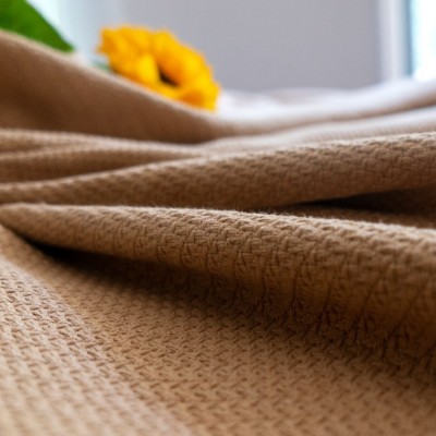 天然彩棉线毯-盖毯